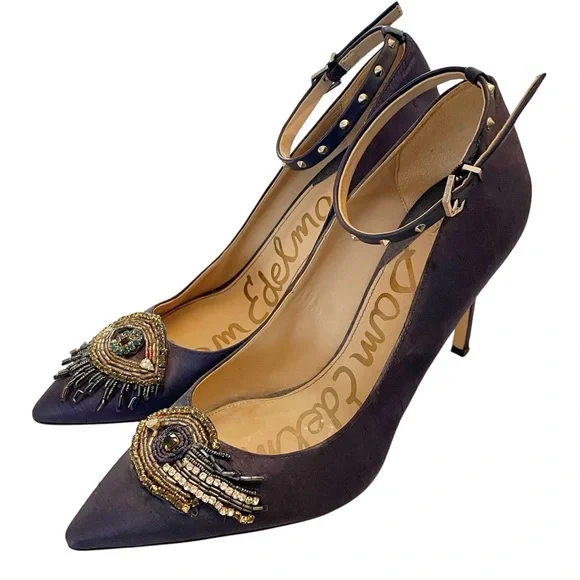Sam Edelman | Shoes | Sam Edelman Size 9 Navy Blue Hermoine Pointed Toe Embellished Eye Heels Beaded | Poshmark Sam Edelman | Shoes | Sam Edelman Size 9 Navy Blue Hermoine Pointed Toe Embellished Eye Heels Beaded | Poshmark